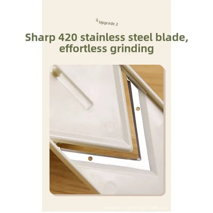 Multi Handheld Mandoline Slicer - Stainless Steel V Blade, with Cleaning Brush, Comfort Grip, Easy to Clean, for Kitchen, Vegeta
