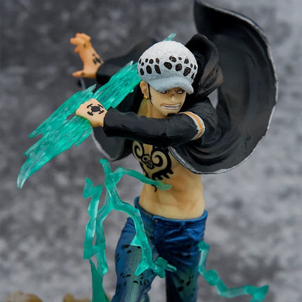 17CM Anime One Piece Fierce Battle Trafalgar D. Water Law Action Figure Adult Children Toys Japan Manga Kids Gift Model Doll
