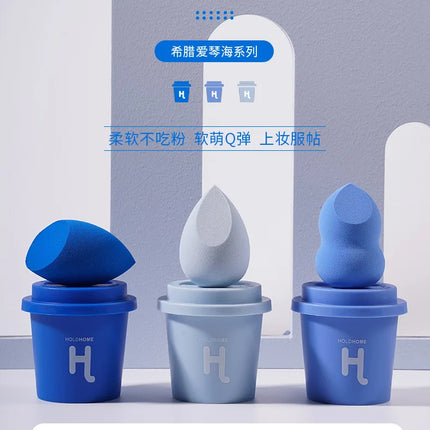 Blue Beauty Set Gourd Water Drop Puff Makeup Puff Set Colorful Cushion Cosmestic Sponge Tool Wet and Dry Use Makeup