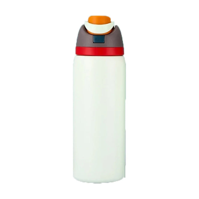 JUSTINLAU Spot Goods 19/24/32oz Thermos Cup Fruit Mug Kids Straw Cup Vacuum Flasks Stainless Steel Travel Thermal Water Bottles