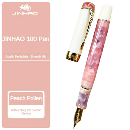 JINHAO 100 Acrylic Fountain Pen Beautiful Green Gift Pen EF/F/M with Converter Writing Office School Supplies Stationery