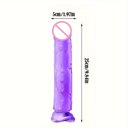 1PCS Unisex Soft Silicone Anal Plug with Strong Suction Cup Hands-Free G Spot Simulation Silicone Dildo for Adult Entertainment