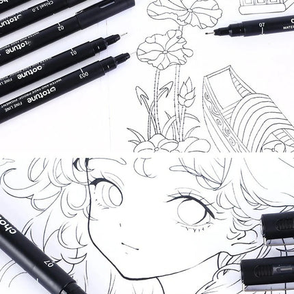 15/3 Size Fineliner Pens Black Micro Pigment Liner Pen Multiliner Drawing Pen for Artist Sketching Drawing Drafting Comic Design