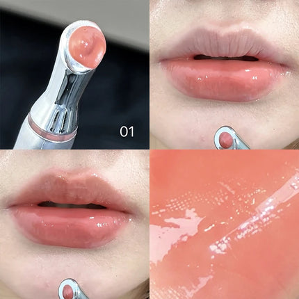 CACE Mirror Watery Crystal Jelly Lipgloss Lasting Moisturizing Lipstick Clear Lip Gloss Glass Lip Glaze Cosmetics Lip Stain Tint