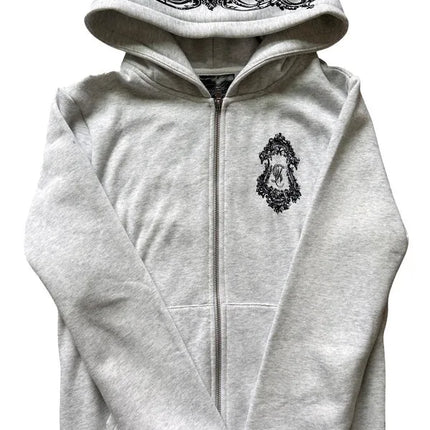 Autumn and winter new men's and women's zipper hooded sweatshirt can be worn externally Y2K simple daily versatile style
