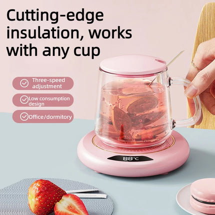 Hot Selling Winter Heated Coasters 55°C Constant Temperature Milk Warmer Pads for Coffee Tea Perfect for Home Office Use