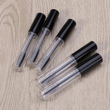 500pcs 10ml empty mascara tubes, mascara brushes, refillable transparent bottles, DIY cosmetic transfer castor oil