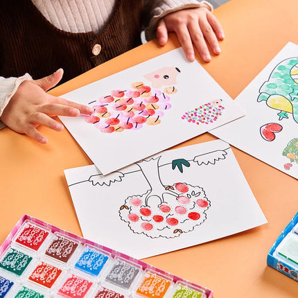 Children Finger Painting Set Baby Montessori Toys Creative DIY Toddler Finger Drawing Books Kids Learning Educational Toy Gifts