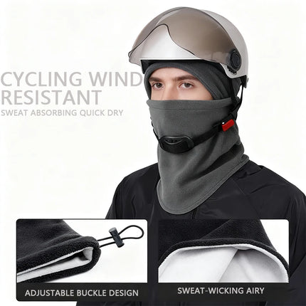 CZHIYAO Winter Beanie Hat Scarf Set with Ear Flaps for Men Women Knit Fleece Lined Skull Cap Windproof Neck Warmer Gaiter