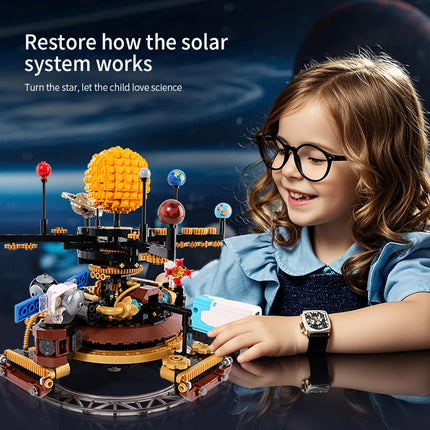 Solar System Building Sets Rotatable Space Exploration Building Blocks Toys Kid's STEM Educational Toys Birthday Gifts, 946PCS