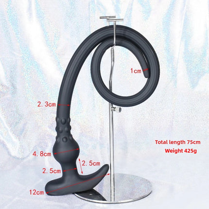 105CM Long Anal Plug Wearable Silicone Buttplug Hollow Anus Vagina Cleaner Dilator Sex Toys For Women Men Gay Prostate Massager