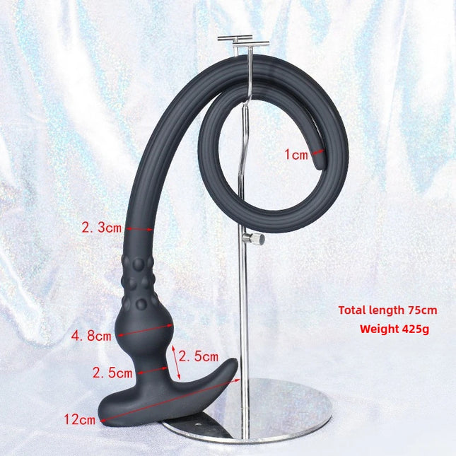 105CM Long Anal Plug Wearable Silicone Buttplug Hollow Anus Vagina Cleaner Dilator Sex Toys For Women Men Gay Prostate Massager