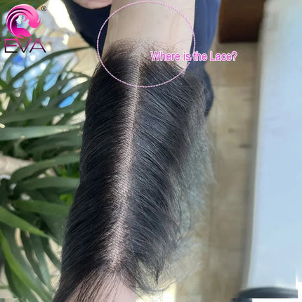 Eva Hair 2x6 Invisible HD Lace Closure Straight Human Raw Hair 6 Inch Deep Middle Part Kim K HD Lace Closures Melt Skin Closures