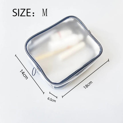 20Custom Waterproof Storage Bag Portable Cosmetic Pvc Bag  Handbag Toiletry Bag Minimalist Transparent Makeup Bag Travel Washbag