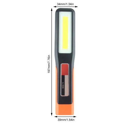 Portable USB Rechargeable COB Work Light Car Detailing Inspection Light Magnetic LED Flashlight Hanging Lamp Camping Torch