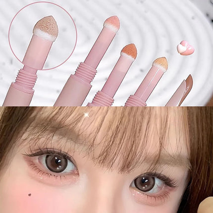 2-in-1 Lying Silkworms Eye Pencil Smudge-Proof Pink Highlighter Brighten Aegyo Sal Stick Shadow & Shimmer Korean Cosmetics