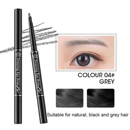 Rotatable Triangle Eye Brow Pen With Brush Eye Brow Pen Eyebrow Pencil Double Head Waterproof Long Lasting Eye Makeup Tool