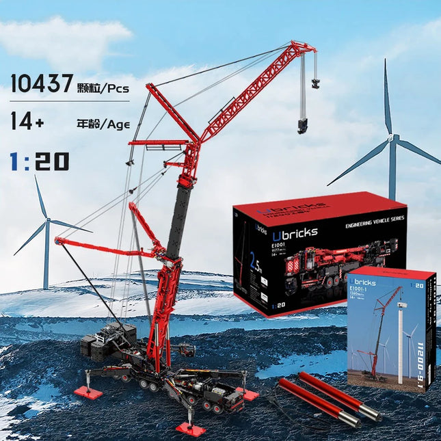 2026 New upgrade 10400Pcs LTM11200 Model Mobile Crane Building Blocks Model Remote With Motorized Control Car Toys Kids Gifts