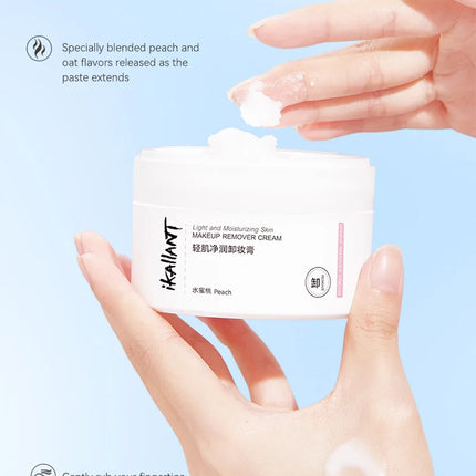 Skin-Friendly Moisturizing Makeup Remover Cream, Powerful Makeup Remover and Skin Moisturizer. Two-Step Makeup Removal, Natural