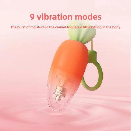 Cute Carrot Vibrating Powerful Mini Bullet 9 Modes for Women Clitoris Stimulator Anal Massage Vibrator Sex Toy for Adult