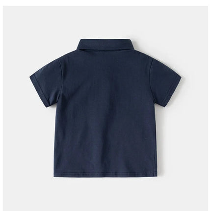 2026 Boys Short Sleeve Polo Shirt 100% Cotton Summer 2-6Y Kids Solid Color Soft and Breathable T-shirt for Children Clothes
