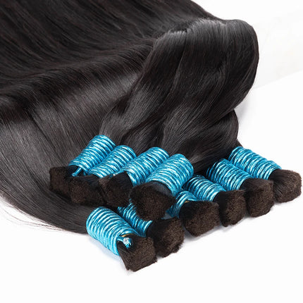 Straight Human Hair Bulk For Braiding Extensiones Cabelo Humano 100% Natural Balck Virgin Weaving Unprocessed No Bulk Human Hair