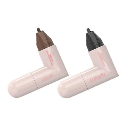 DIY Rotate Eyeliner Stamp Integrated Black Brown Dual-Tip Eyeliner Wing Stencil Waterproof Smudge-Proof Long Lasting Liquid Pen