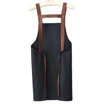 Kitchen Apron Waterproof Oilproof Convenient Pocket Chef Cooking Apron Men Women Barista Manicurist Work Aprons Waiter Uniform