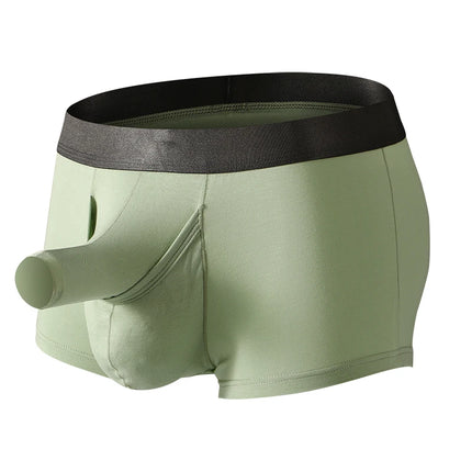 Men Boxers Underwear Man Sexy Long Bulge Pouch Boxershorts Underpants hombre Elephant Cock Panties Bullet Separation