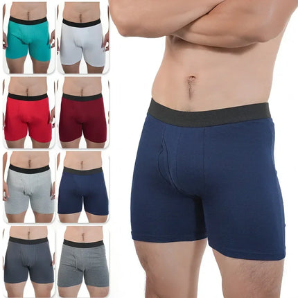 Men's Mid-Long Boxer Shorts Sport Underwear Cotton Underpants Sexy Boxer Shorts Breathable Panties Large Boxers for Men Men's Gifts