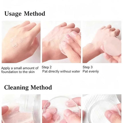 Soft Silicone Gel Powder Puff Sponge For Cosmetic Face Foundation BB Cream No Powder Eating Powder Cosmetic Puff Makeup Tools