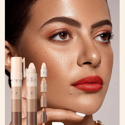 DIMSHOW 5-section Highlight Lazy Eyeshadow Pencil Pearlescent Fine Glitter Illuminating Eyeshadow Stick Set