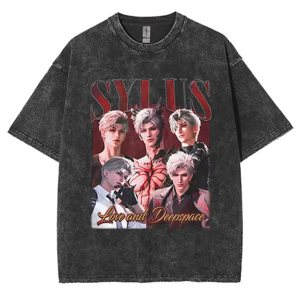 Funny Girl Dinner Caleb Graphic Tee Shirt Love and Deepspace Novelty Cotton T Shirts Fashion High Quality Vintage Washed T-Shirt