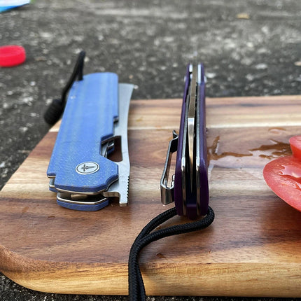 New Original SHOOZIZ XUN120 series XUN119 D2 Steel Flax Handle Folding Knife Brass Washer Outdoor Camping EDC Pocket Tool