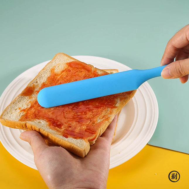 Food Grade Silicone Cream Scraper Household all-in-one Long Cake Spatula Heat-resistant Kitchen Baking Tool