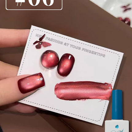 12ml Pink Flower Petal Glass Cat Magnetic Gel Nail Polish Nail Art Manicure Varnis Semi Permanent Soak UV Gel Nail Supplies
