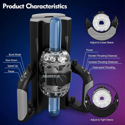 Automatic Thrusting Male Masturbator Cup Stimulators Game Jet Cups Retractable Vibrating Robotic Handle Control Sex Toys For Men