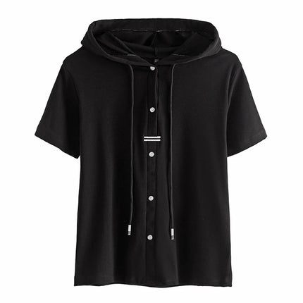 European Station Short sleeved T-shirt Women's Summer New Fashion Light Luxury High Quality Loose Large Casual Hooded Top