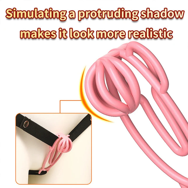 Male fufu Clip Chastity Lock Hide Penis Chastity Lock Cock Ring Binding Straps Chastity Lock Outdoor Wear Sex Toys For Men Gay
