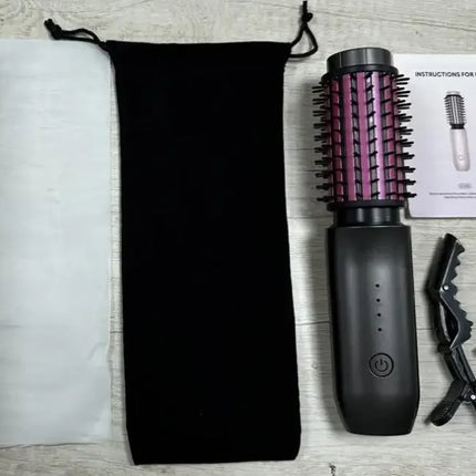 Cordless Hair Straightening Comb Curling Wand USB Charging Curling and Straightening Multi-speed Temperature Adjustment