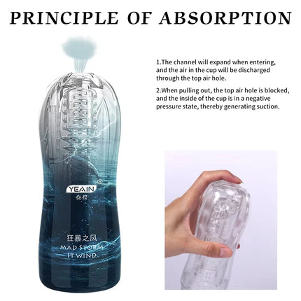 Male Masturbator Soft Pussy Adult Endurance Exercise Sex Products Transparent Vagina Vacuum Sucking Pocket Cup Sex Toys for Men