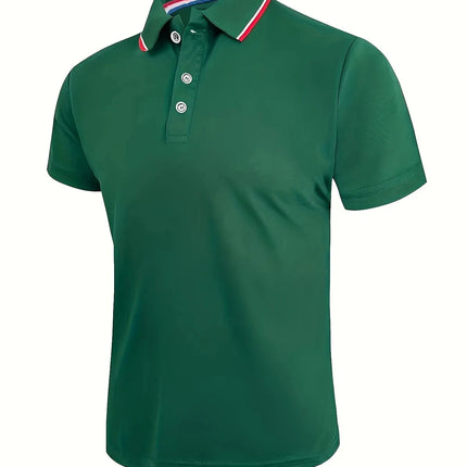 2025 Hot Sale Men's Summer Casual Breathable Comfortable Polo Shirt Men's Solid Color High Quality Short Sleeve T-Shirt