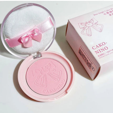 Wish Bow Cute Blusher Lasting Not Easy to Fly Powder Pink Blush Face Brighten Shading Rouge Rubor Korean Dupes Makeup Cosmetics