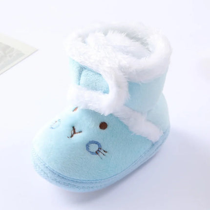 Infant Toddler Baby First Walkers Winter Thick Warm Newborn Shoes For Girls Boys Soft Fashion Bear Baby Boy Girl Shoes 0-9Month