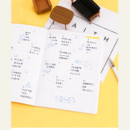 Kinbor Weekly Planner Notebook UnDated Agenda Schedule Daily Monthly Journal Book Portable Record Diary Plan Notepad Stationery