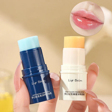 Anti Dry Moisturizing Lip Balm Long Lasting Nourishing Jelly Base Clear Lipstick Women Winter Lip Care Smoothens LipLines Makeup