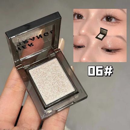 Smoky Blue-gray Eye Shadow Palette Sweet Cool Single Color Mini Eyeshadow Palette Pearl Matte Shimmer Brightening Eyes Makeup