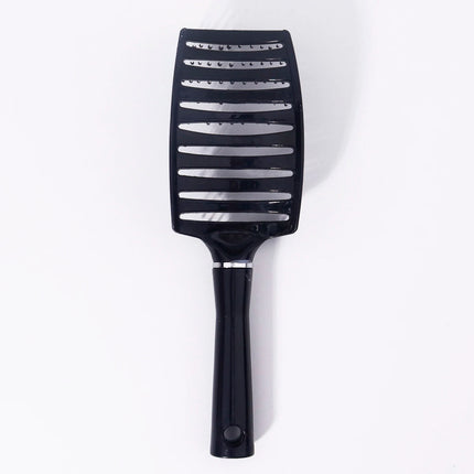 Black Curved Nylon Ventilation Brush – Scalp Massage Comb for Real Hair Wigs 1PC