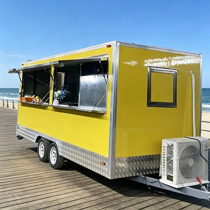 Custom Solar Powered Food Truck, Fully Equipped Kitchen Mobile Food Vehicle