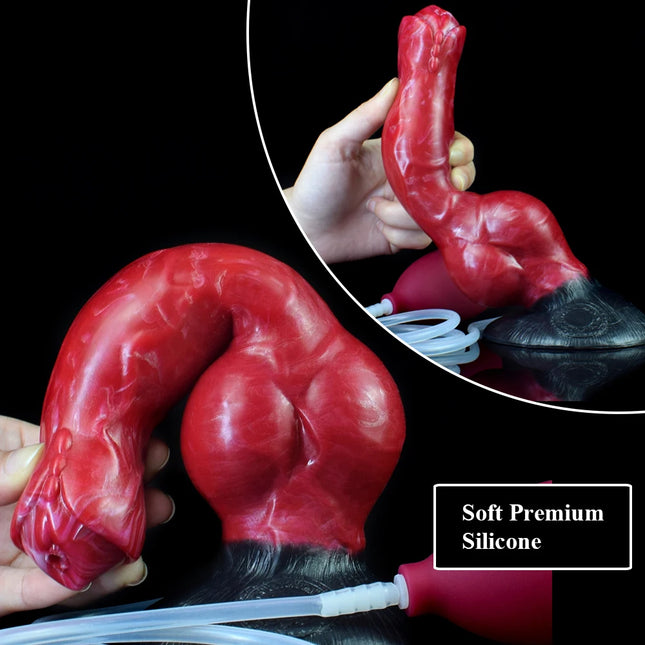 NNSX Ejaculation Dildo with Strong Suction Cup Wolf/Dog Anal Plug Silicone Adult Sex Toy Anal Dilator G-spot Massage Masturbation
